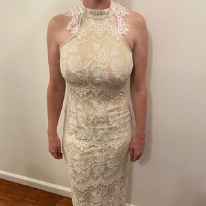 ‘To have and to hold’ lace dress in ivory